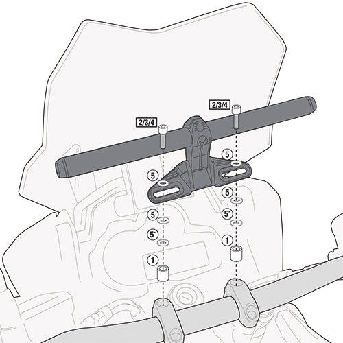BMW F 700 GS [GIVI] - Montagekit für Smart Bar oder Smart Mount