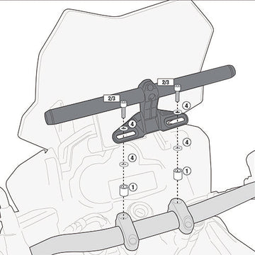 Kawasaki ER-6f 650 [2012–2016] – Montagekit für Smart Bar oder Smart Mount