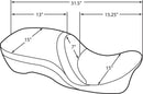 harley davidson touring [DRAG SPECIALTIES] – 2-up lædersæde, ryglæn kompatibel, touring-7