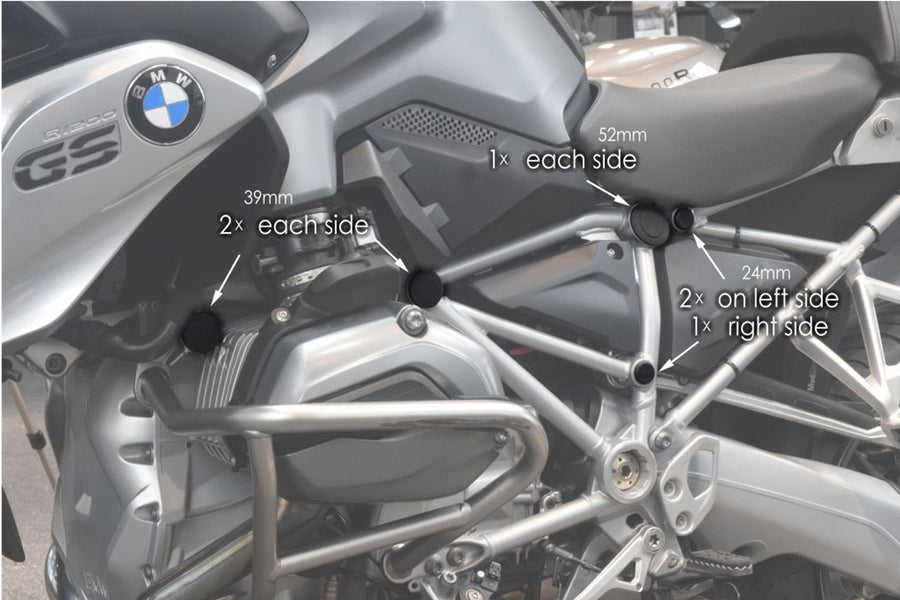 BMW R 1200 GS [2018] – kåbeudstyr – sort