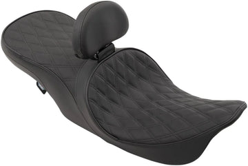 harley davidson flhri [DRAG SPECIALTIES] - Frontplaceret 2-up touring lædersæde med lav profil - 0