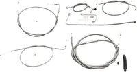 Harley Davidson FLS [LA CHOPPERS] - Standard rustfrit stålbeklædt styrkabel-/bremseledningssæt