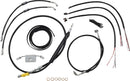 Harley Davidson Fxdrs 114 [LA CHOPPERS] - Komplet sort vinylflettet styrkabel/bremselinjesæt
