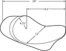 harley davidson flhr [DRAG SPECIALTIES] - Forlæns fladt enkelt sæde med EZ-ON mount-4