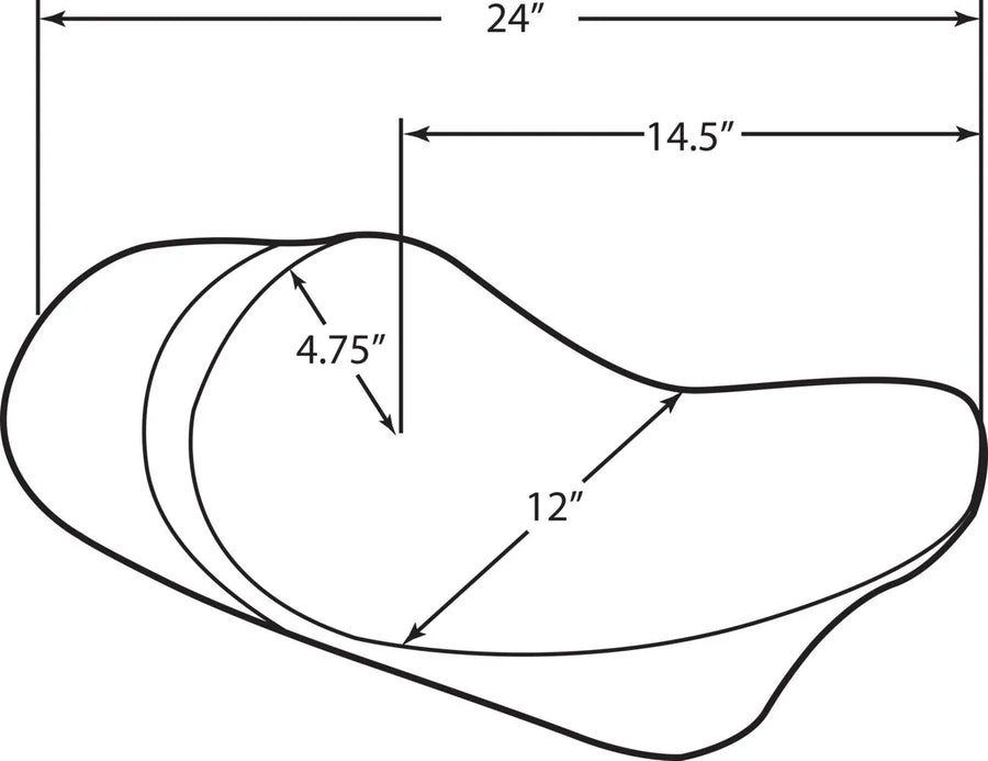 harley davidson flhri [DRAG SPECIALTIES] - Forlæns fladt enkelt sæde med EZ-ON mount