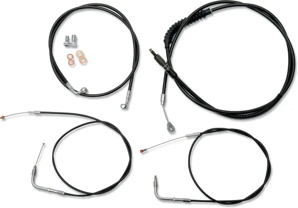 Harley Davidson Fxst [LA CHOPPERS] - Standard sort vinyl styrkabel/bremseledningssæt