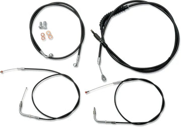 Harley Davidson Fxst [LA CHOPPERS] - Standard sort vinyl styrkabel/bremseledningssæt