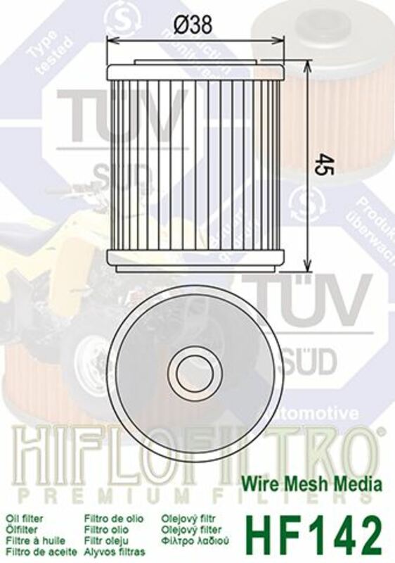 Yamaha YFM 350 Warrior [Hiflofiltro] - Oliefilter