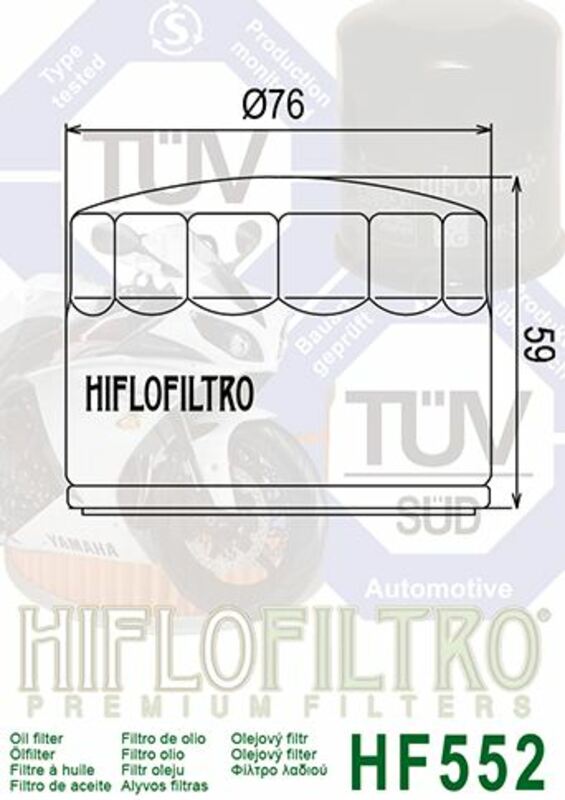 Moto Guzzi California 2 1000 [Hiflofiltro] - Oliefilter