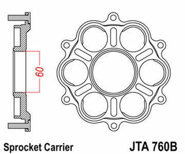 Ducati Multistrada 1200 [JT SPROKETS] - Baghjulsholder - 6 lydløse Ducati blokke