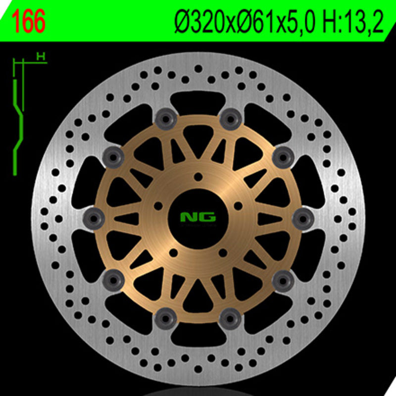 Kawasaki Zx 12 R [NG BRAKE DISC] - rund flydende bremseskive