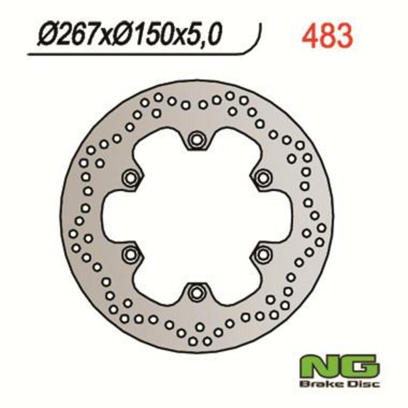 Yamaha Fzr 1000 [NG BRAKE DISC] - rund stiv bremseskive