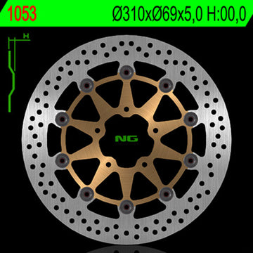 Kawasaki Klv 1000 [NG BRAKE DISC] - rund flydende bremseskive