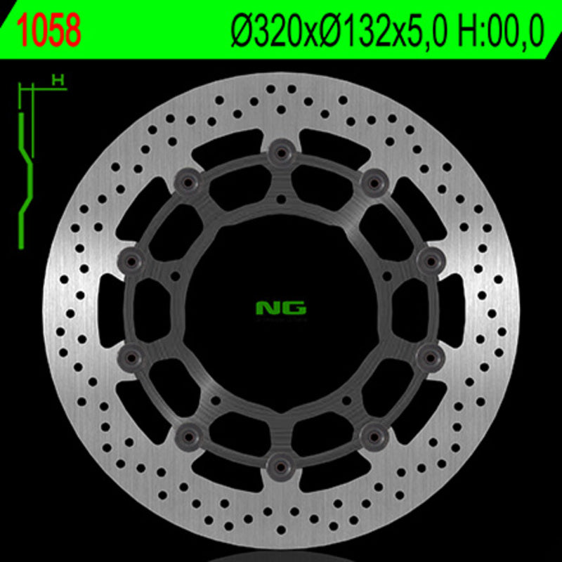 Yamaha Xvs 1300 [NG BRAKE DISC] - rund flydende bremseskive