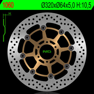 Moto Guzzi T 850 [NG BRAKE DISC] - rund flydende bremseskive