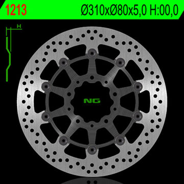 Kawasaki Zzr 1400 [NG BRAKE DISC] - rund flydende bremseskive