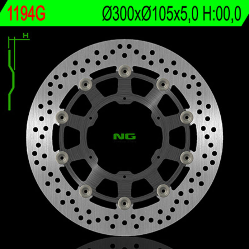Aprilia Pegaso 125 [NG BRAKE DISC] - rund flydende bremseskive
