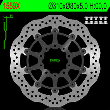 Kawasaki Gtr 1400 [NG BRAKE DISC] - Wave flydende bremseskive