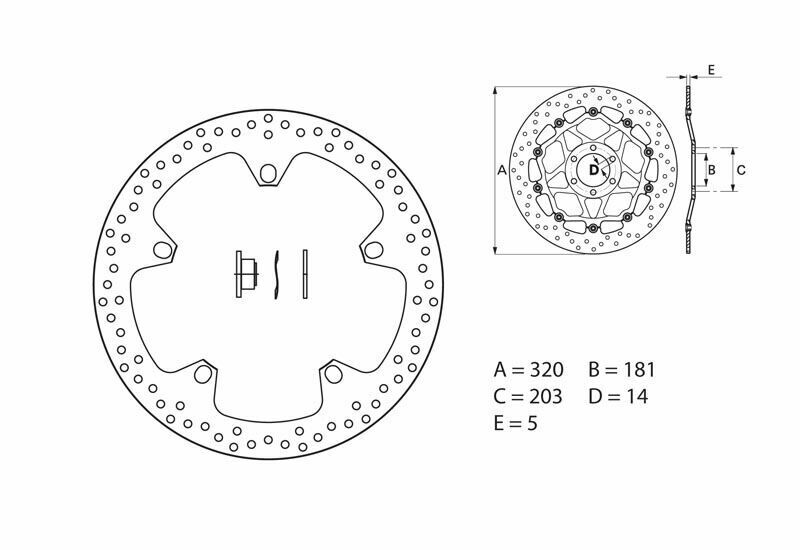 Indian for 1200 FR1200 [Brembo] - Bremsedisk