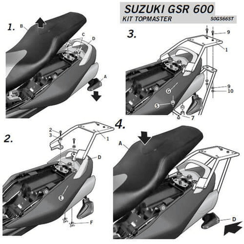 Suzuki Gsr 600 [SHAD] - Top Master monteringssæt - Suzuki