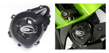 Kawasaki Z 1000 ZR1000D [2010-2012] - Venstre krumtaphusbeskytter Sort Kawasaki Z1000/SX