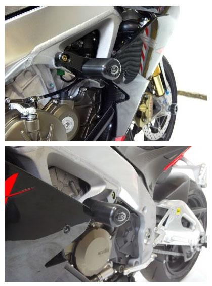 Aprilia RSV4 RF [2015-2019] - Aero Crash Protectors Black Aprilia RSV4 R/RR/RF/Factory