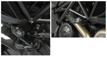 Ducati Diavel 1200 Carbon [2011-2018] - Aero-Crash-Protektoren Schwarz Ducati Diavel