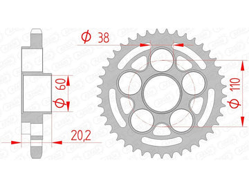Ducati Hypermotard 796 [AFAM] - Sprocket Steel Standard - 525