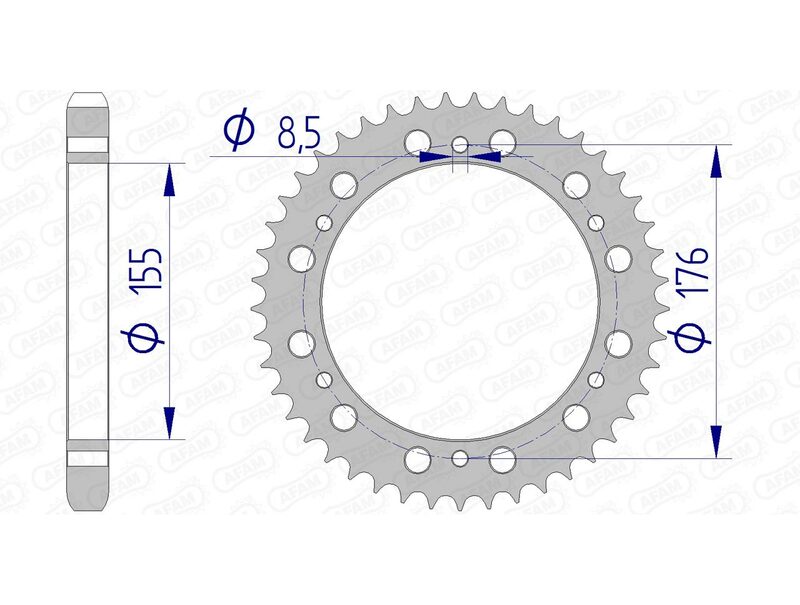 Triumph Sprint 955 [AFAM] - Tandhjul aluminium standard - 530