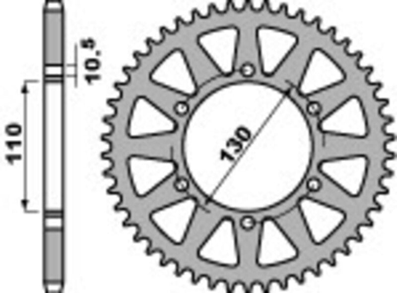 Kawasaki Z 400 [PBR] - Tandhjul aluminium forstærket - 520