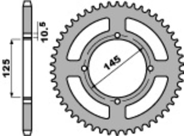 Yamaha TT 600 RE [PBR] - Standard Chain Wheel C45 Steel