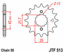 Yamaha SR 500 [JT Sprockets] - Standard stålpinion foran-2