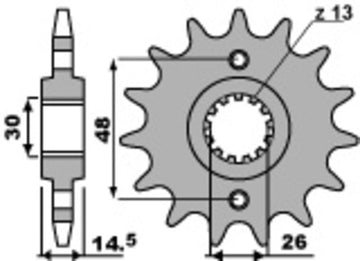Honda CBX 750 F [PBR] - Standard stålpinion foran