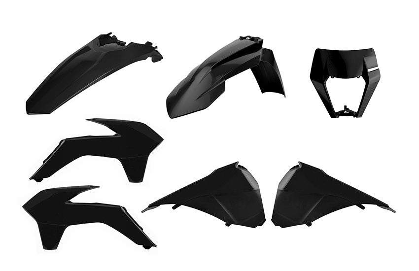 KTM 250 EXC F [2014-2016] - Enduro Restyling Plastik-Kit Schwarz KTM EXC