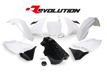 Yamaha YZ 125 (CE 10) [2003] - Revolution plastiksæt med tank sort/hvid Yamaha YZ125/250
