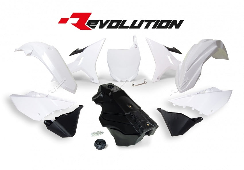 Yamaha YZ 125 (CE 15) [2005] - Revolution Plastik-Kit mit Tank Schwarz/Weiß Yamaha YZ125/250