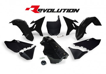 Yamaha YZ 250 (CG 17) [2004] - Plastsæt Revolution sort inkl. tank Yamaha YZ125/250