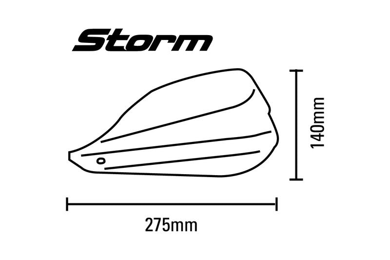 Kawasaki Z Electric [BARKBUSTERS] - Storm Hanguads Sæt Single Point Clamp Mount-styrende sort