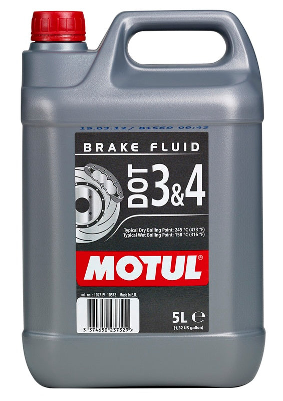 Dot 3 & 4 Brake Fluid 5L til motorcykler [Motul]