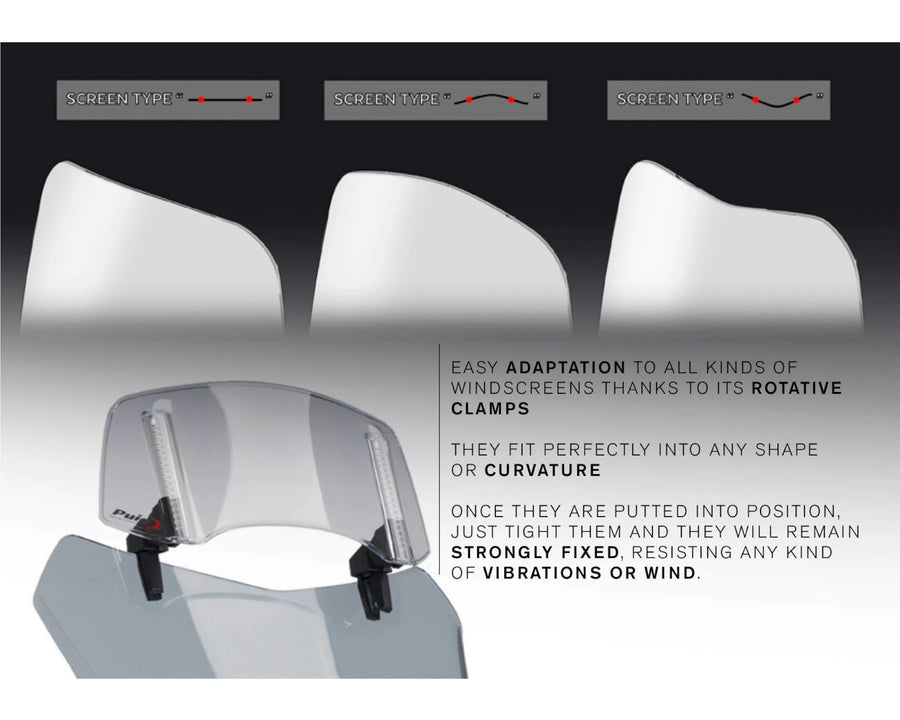 KTM 890 SMT [2025] – Spoiler Screen 2.0 Clip-on – Gennemsigtig