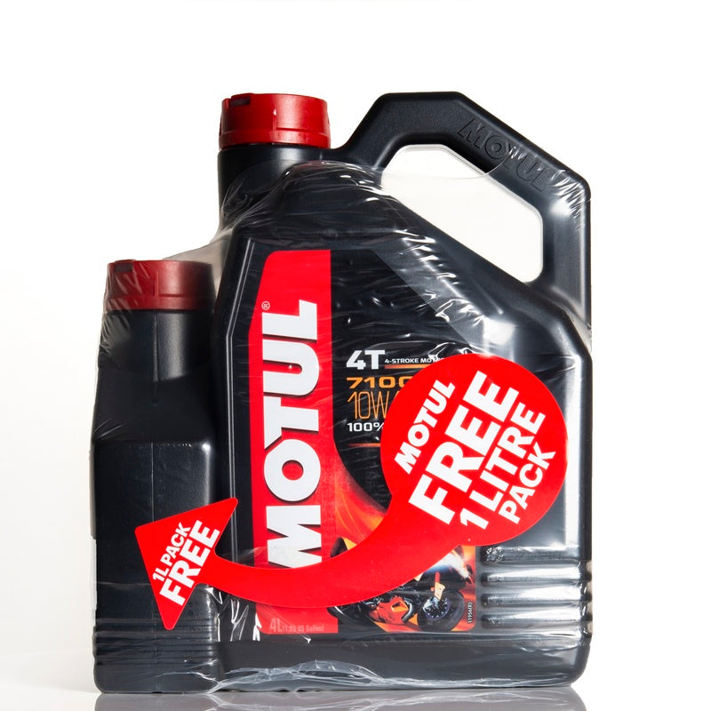 Syntetisk motorcykel Motorolie 10W40 4T 5L - Motul 7100
