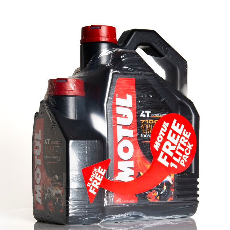 Syntetisk motorcykel Motorolie 10W40 4T 5L - Motul 7100