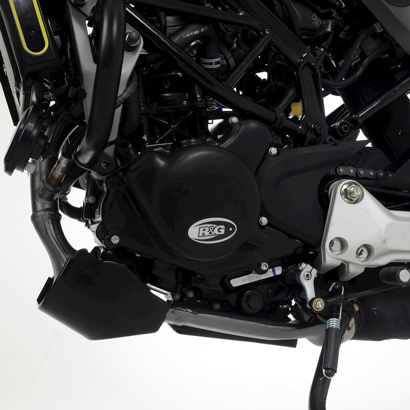 Ktm RC 125 ABS [2022-2026] - Race Series venstre krumtaphusdækselbeskytter (tænding) - Sort Husqvarna Svartpilen 125