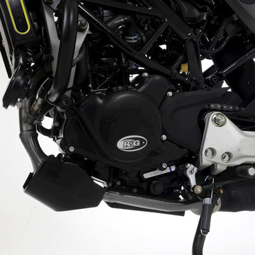 Ktm RC 125 ABS [2022-2026] - Race Series venstre krumtaphusdækselbeskytter (tænding) - Sort Husqvarna Svartpilen 125