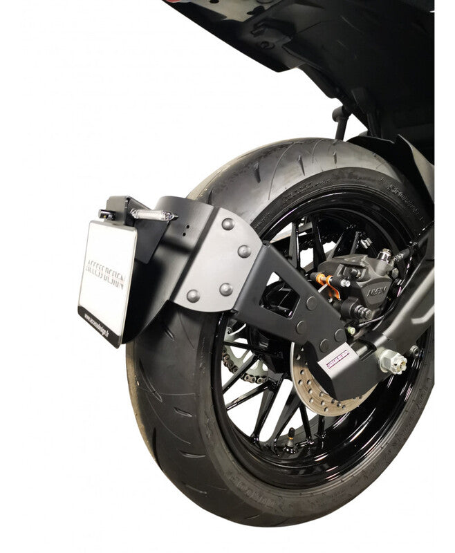 Kawasaki Z 650 [ADGANGSDESIGN] - ''Hjulmonteret'' Nummerpladeholder - Sort Kawasaki Z650RS