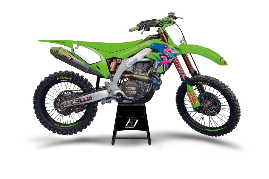 Kawasaki KX 250 (KX 250 R) [2005-2008] - Retro grafisk sæt - Kawasaki KX125/250