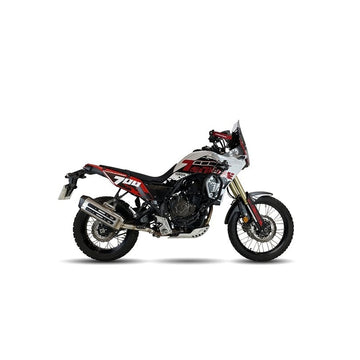 Yamaha Tenere 700 [IXIL] - MXT lyddæmper i rustfrit stål / endestykke sort - EY9067SS