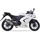 Kawasaki Ninja 250 [IXIL] - Hexoval lyddæmper rustfrit stål sort / endestykke rustfrit stål - OK7034VSE