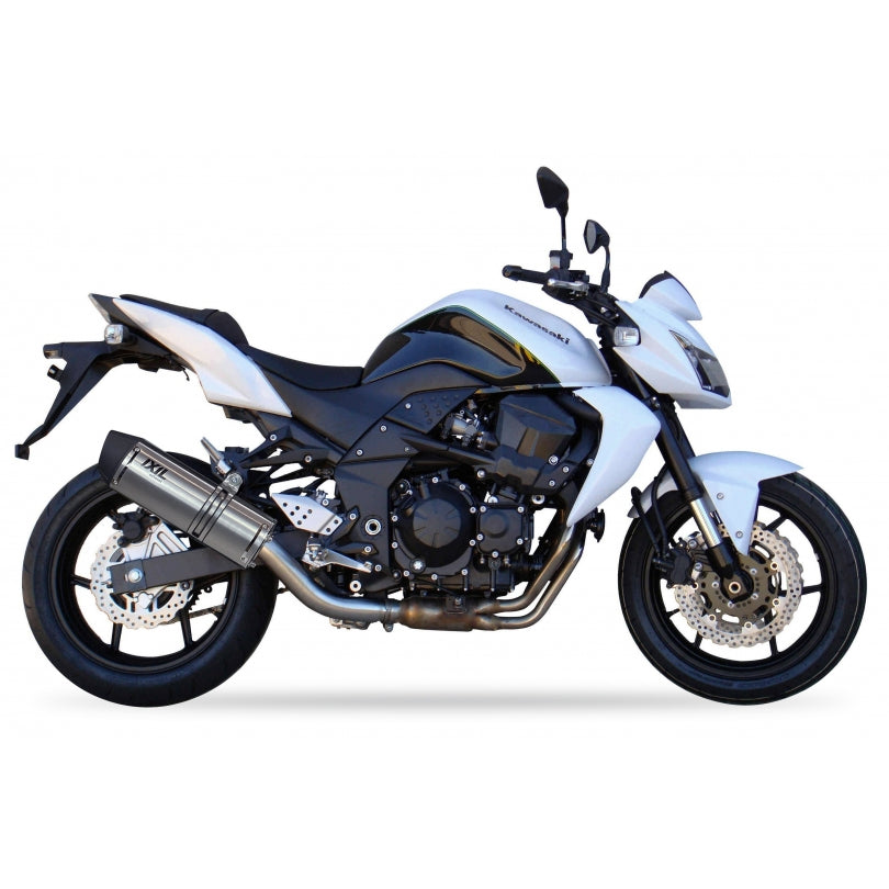 Kawasaki Z 750 R Z750N [2011-2012] - Hexoval Endtopf Edelstahl / Endkappe schwarz