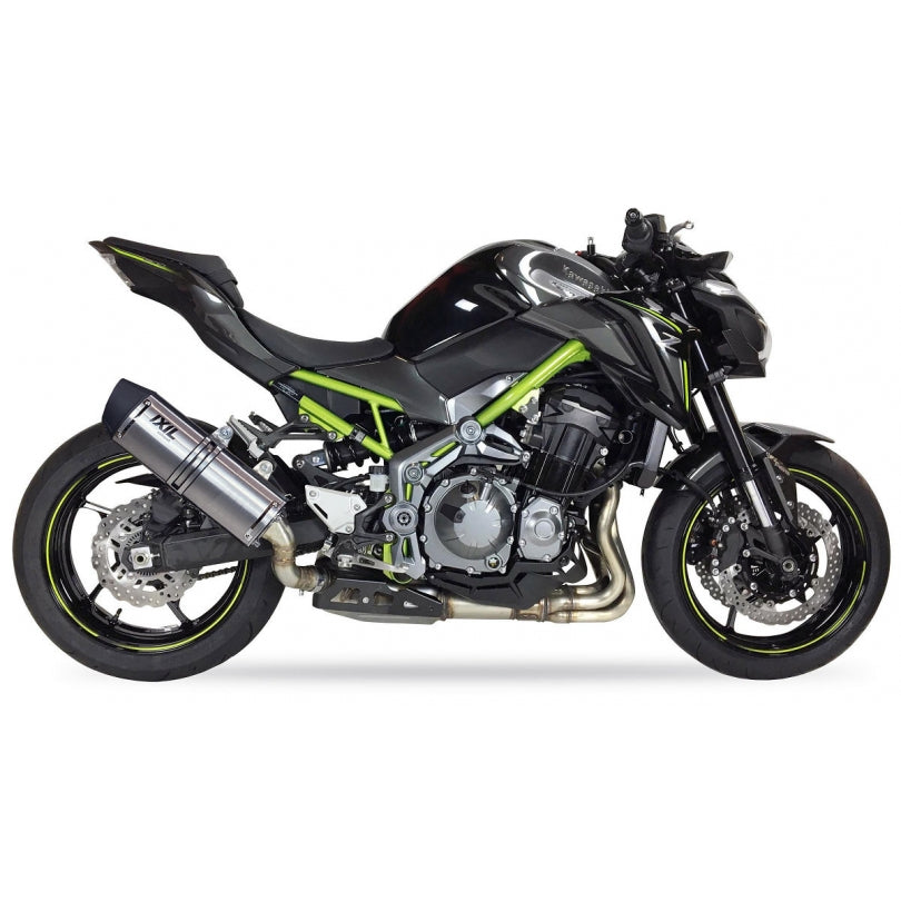 Kawasaki Z 900 ABS ZR900B [2017-2019] - Hexoval Endtopf Edelstahl / Endkappe schwarz